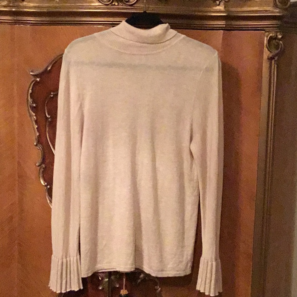 M.S.S.P. Cream Turtleneck w/ Belled Cuffs